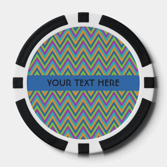 Zickzack Muster-Poker-Chips Pokerchips (Vorderseite)
