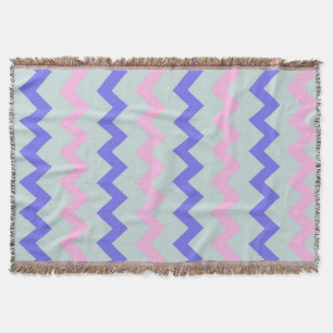 Zickzack Muster rosa blau Decke