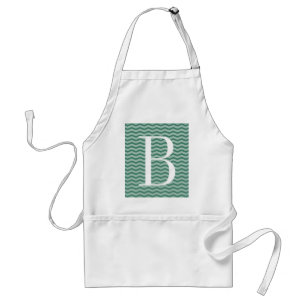 Zickzack Muster-Schürzen des Monogramms für Män Schürze