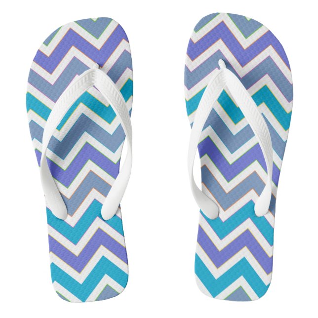 Zickzack Musterfarben Flip Flops (Fußbett)