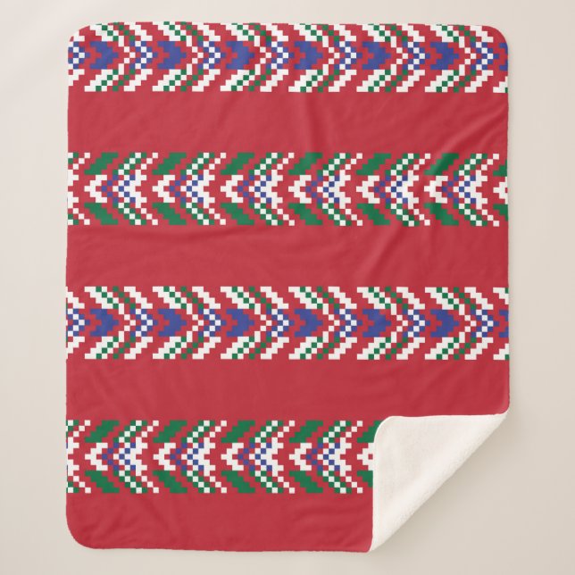 Zickzack, nahtloser Musterkonstrukteur,  Sherpadecke (Vorderseite)