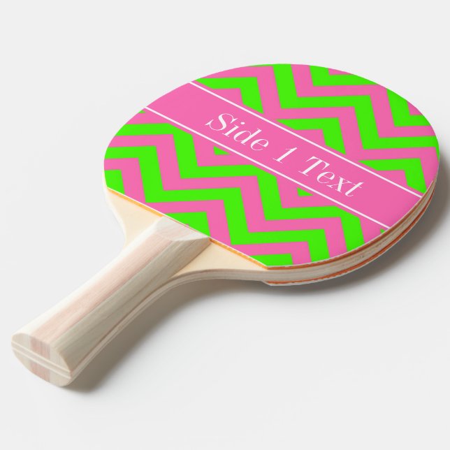 Zickzack Name Monogram Tischtennis Schläger (Vorderseite)