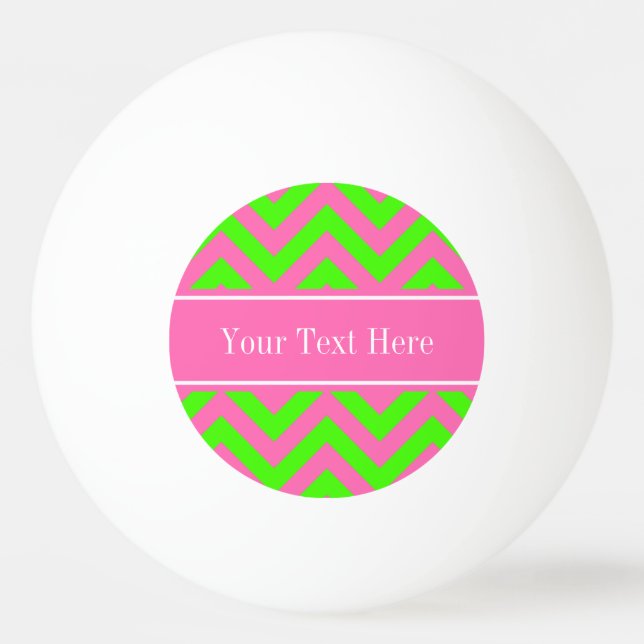Zickzack Name Monogram Tischtennisball (Vorderseite)