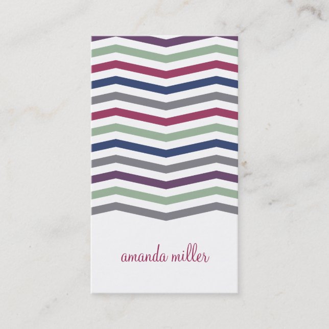 Zickzack nennende Mehrfarbenkarte Telefonnummerkarte (Vorderseite)