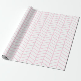Zickzack Papier - hellrosa auf Weiß |XL| Geschenkpapier