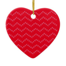 Zickzack Pastel Lila Hearts Rote Ornamente