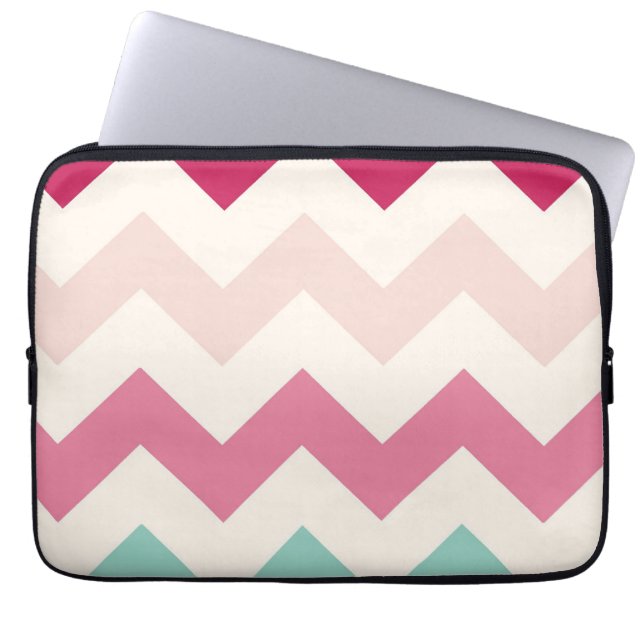 Zickzack Pastellzickzack stripes Zickzackmuster Laptopschutzhülle (Vorderseite)