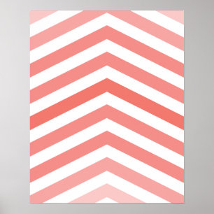 Zickzack Print { CORAL } Poster