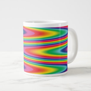 Zickzack-psychedelisches Regenbogen-Muster Jumbo-Tasse