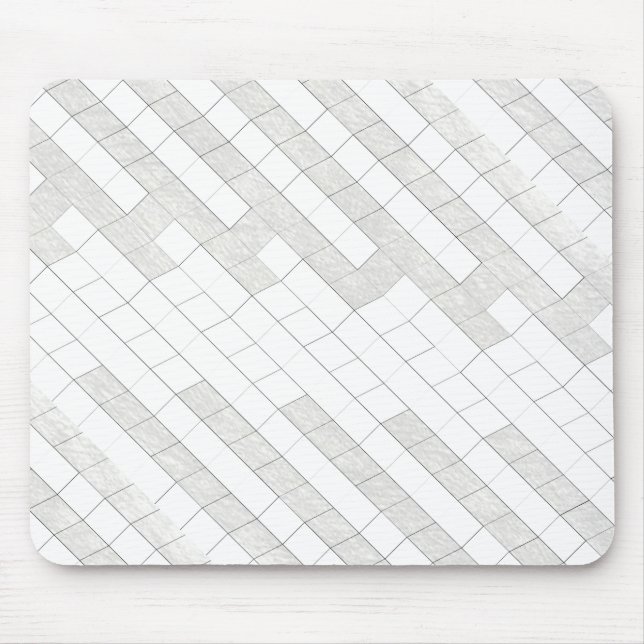 Zickzack Quadrate in grau... Mousepad (Vorne)