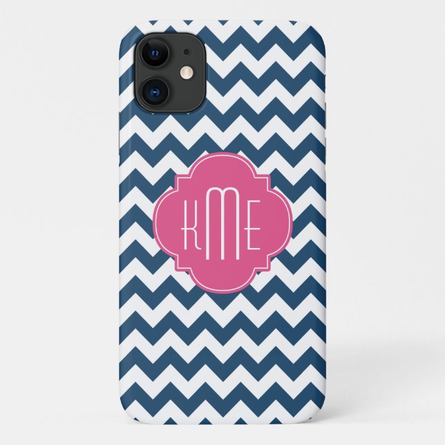Zickzack Quatrefolionmonogramm Case-Mate iPhone Hülle (Rückseite)
