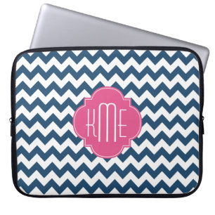 Zickzack Quatrefolionmonogramm Laptopschutzhülle