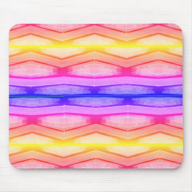 Zickzack Rainbow-Mauspad Mousepad (Vorne)