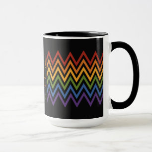 Zickzack Regenbogen Muster benutzerdefinierte Tass Tasse
