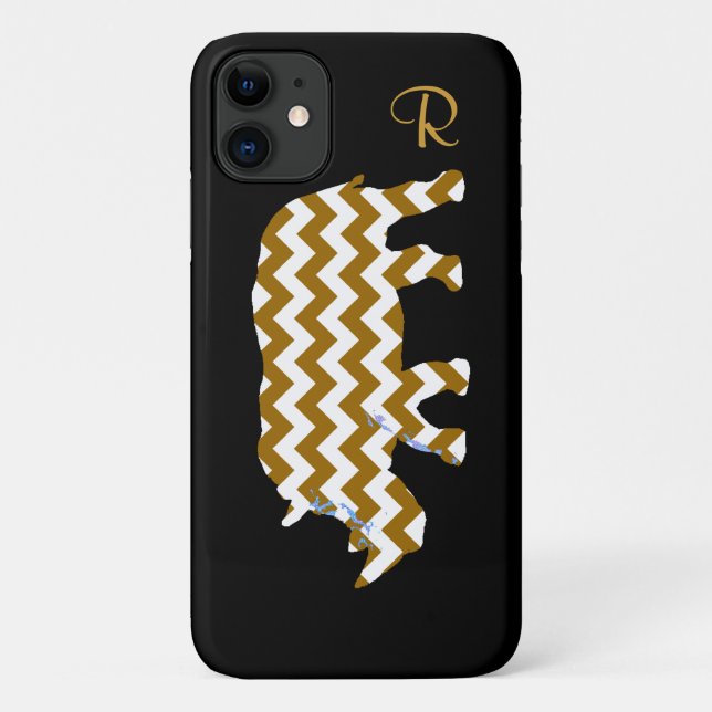 Zickzack Rhinostier Case-Mate iPhone Hülle (Rückseite)