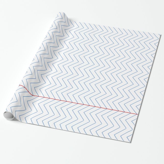 Zickzack Rollenpapier - Wrapping Paper Geschenkpapier (Ungerollt)