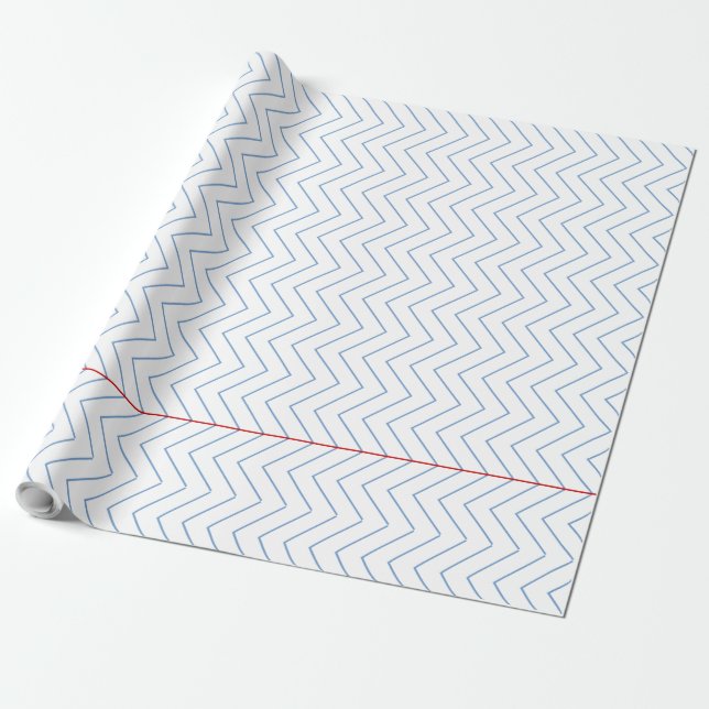 Zickzack Rollenpapier - Wrapping Paper Geschenkpapier (Ungerollt)