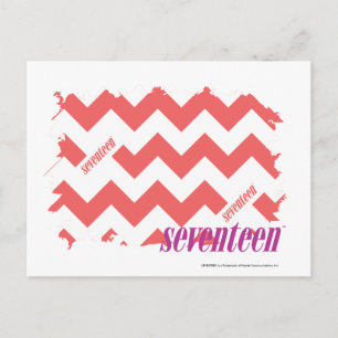 Zickzack-Rosa 2 Postkarte