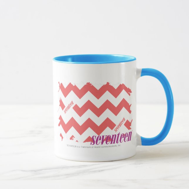 Zickzack-Rosa 2 Tasse (Rechts)