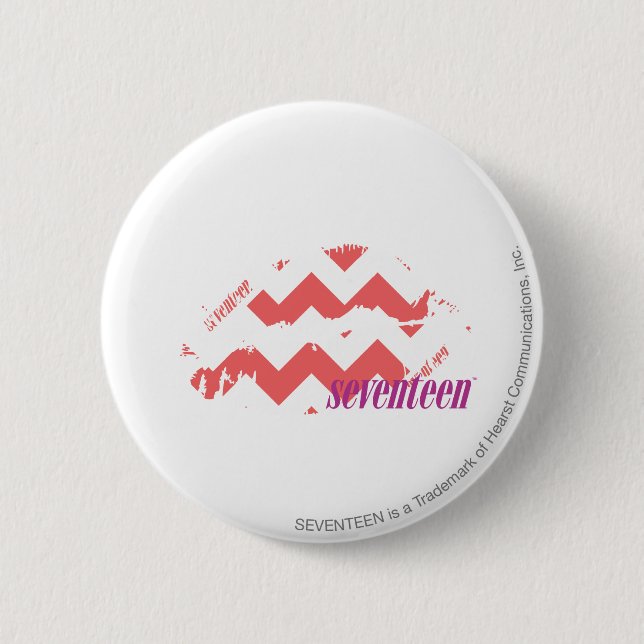 Zickzack-Rosa Button (Vorderseite)