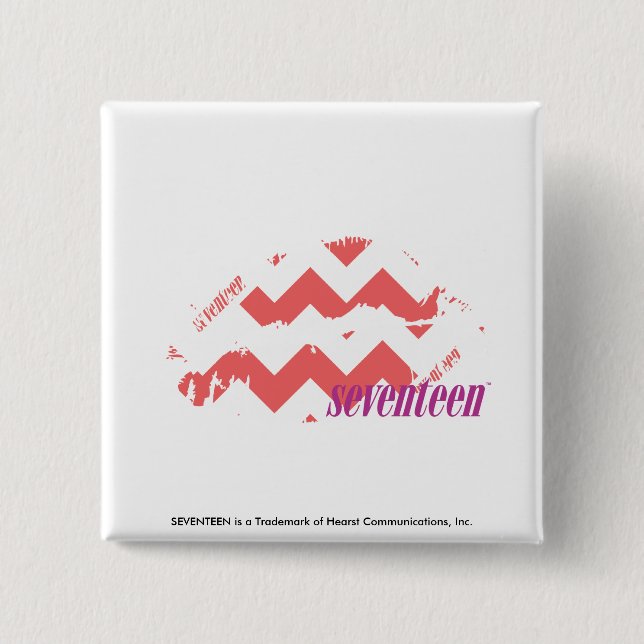 Zickzack-Rosa Button (Vorderseite)