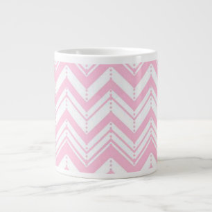 Zickzack rosa Jumbo-Tasse