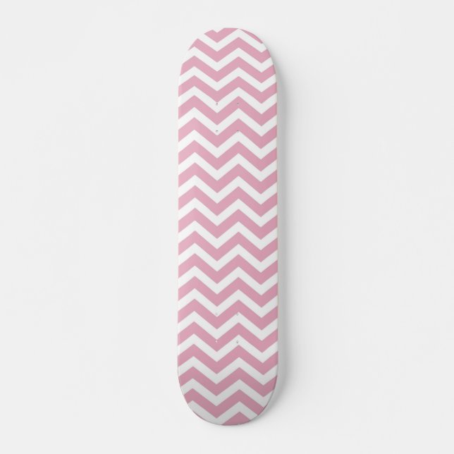 Zickzack, rosa und grau skateboard (Vorne)