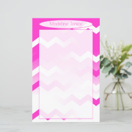 Zickzack Rosa- und Weißsteine für Handschriften