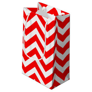 Zickzack Rot- und Weißgröße Kleine Geschenktüte