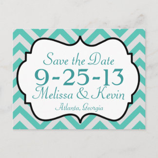 Zickzack Save the Date Postkarte