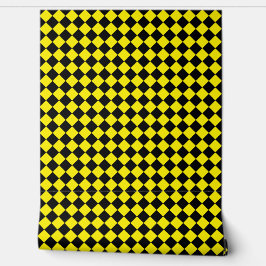 Zickzack Schwarz-Bright-Gelb-Muster texturiert Tapete