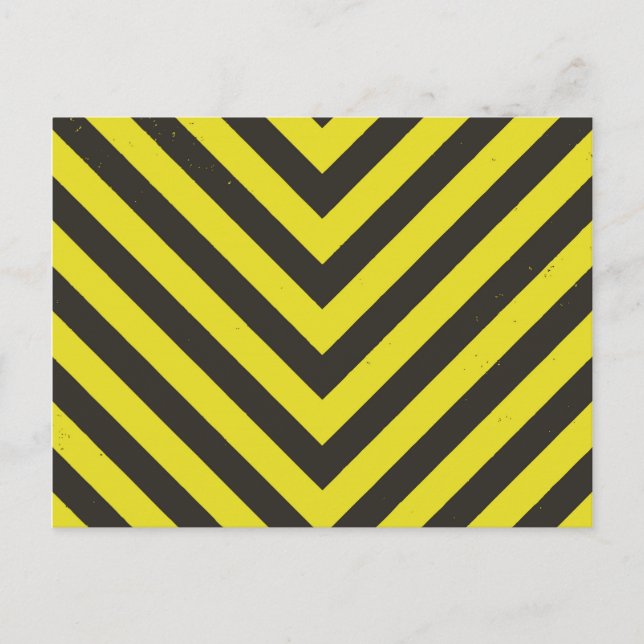 Zickzack Schwarz-Gelb-Muster Postkarte (Vorderseite)