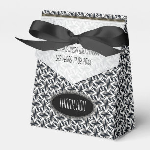 Zickzack Schwarz Weiß Batik Party Geschenkboxen Geschenkschachtel