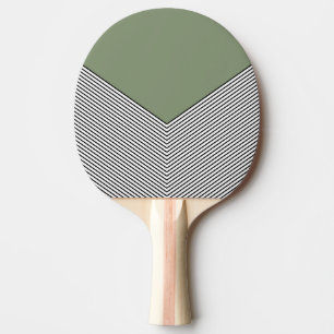 Zickzack Schwarzweiß-Design und grünes Dreieck Tischtennis Schläger