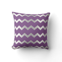 Zickzack Silbergraue Lila Amethyst-Metallstreifen