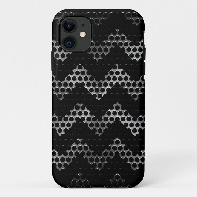 Zickzack Stahlstahlblech Case-Mate iPhone Hülle (Rückseite)