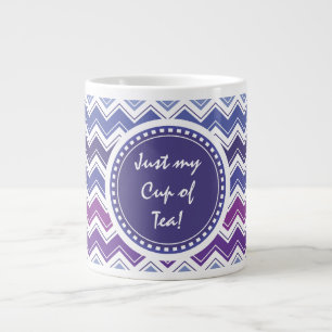 Zickzack Stammes- Zickzack-Muster in Blauem und in Jumbo-Tasse