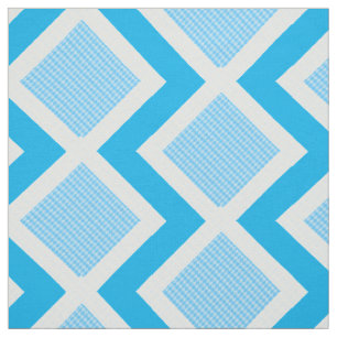 Zickzack Stoffe in Blau und Weiß drucken