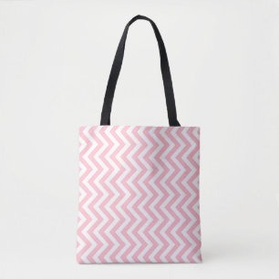 Zickzack Streifen in Rosa und Weiß Tasche