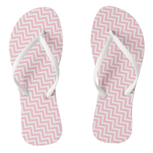 Zickzack Streifen in rosa und weißer, kleiner Größ Flip Flops