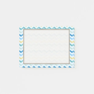 Zickzack Streifen mit Monogramm Post-it Klebezettel