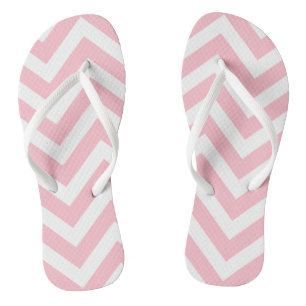 Zickzack Streifen, rosa und weiß Flip Flops