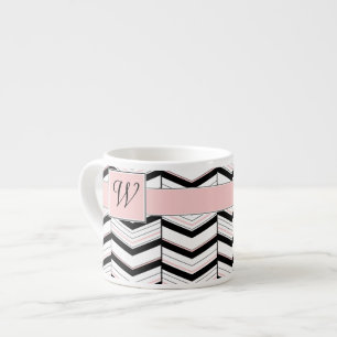 Zickzack Tasse der Schwarz-weißen und roten Spezia