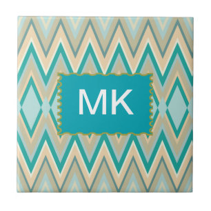 Zickzack-Telefone diagonal Fliese