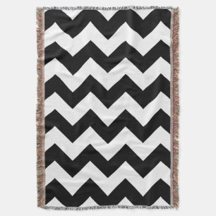 Zickzack Throw-Schwarzweiss-Decke Decke