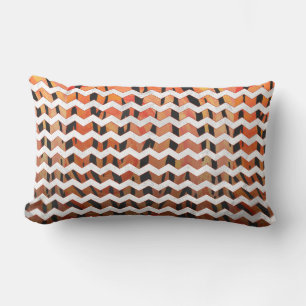 Zickzack Tiger Hot orange und Black Print Lendenkissen