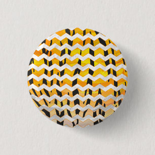 Zickzack Tiger Schwarz/Orange-Print Button