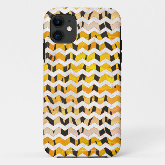 Zickzack Tiger Schwarz/Orange-Print Case-Mate iPhone Hülle (Rückseite)