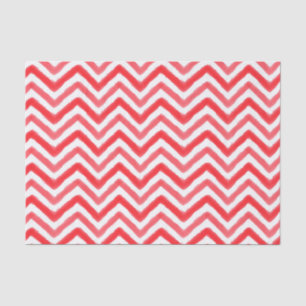 Zickzack Tissue Paper mit roten Wasserfarben Seidenpapier