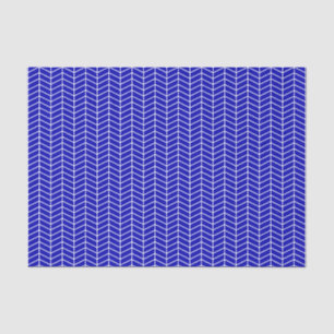 Zickzack Tissue Paper - White on Royal Blue Seidenpapier